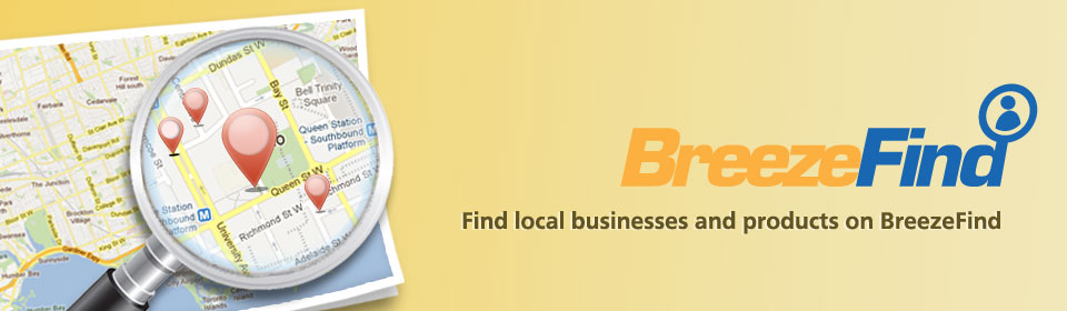 Find local businesses and products on BreezeFind
